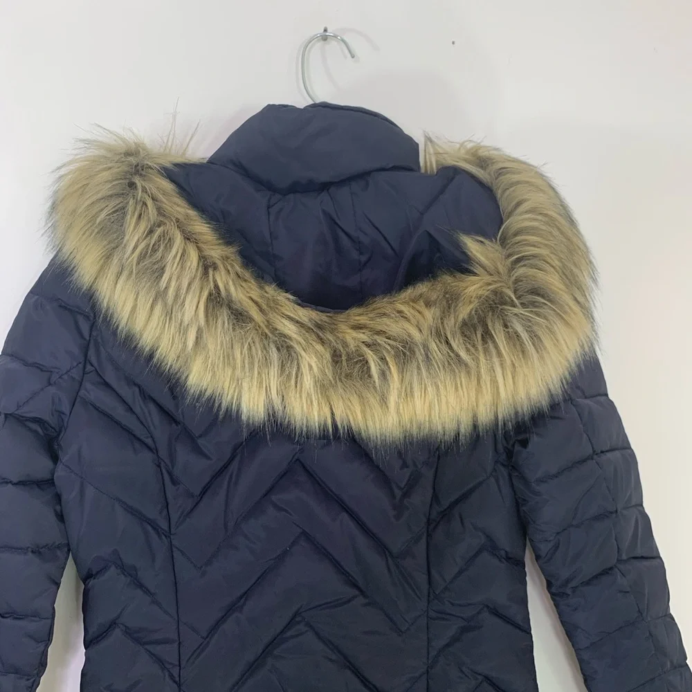 MARC NEW YORK Roxbury Matte Satin Puffer Coat Navy XS NWT - Picture 11 of 15